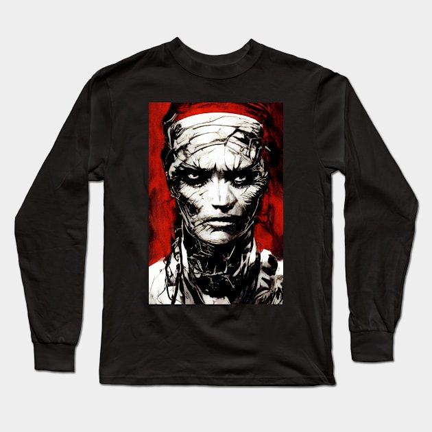 The Mummy (Halloween Monsters) Long Sleeve T-Shirt by splode